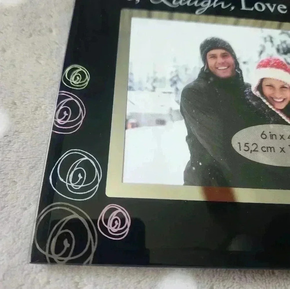 Glass "Live Laugh  Love" Photo Frame 6x4 - Picture 4 of 5